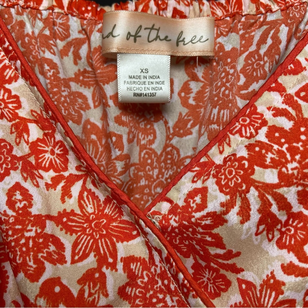 Band of the Free All My Love Printed Mini Wrap Dress V-Neck Floral Bohemian - Picture 5 of 7
